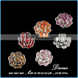 Crystal Snaps on a Connectors- Bracelet Connectors Snaps Button Jewelry thumbnail-1