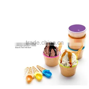 BSCI Factory Food Grade Plastic Ice Cream Serving Bowl,Round Ice Cream Bowl thumbnail-1