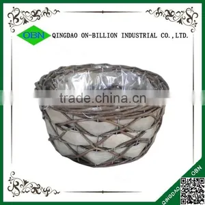 Sets Cheap Garden Woven Wicker Plant Basket thumbnail-2
