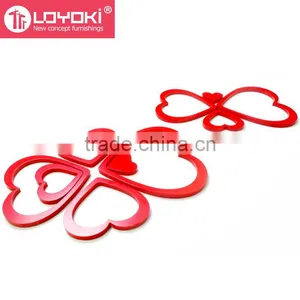 Hot Sale New Love Shape Wood Home Decor Wall Stickers 3D Art Sticker for Living Room thumbnail-4