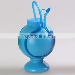 New Creative Plastic Drinking Water Cup With Cap and Straw thumbnail-1
