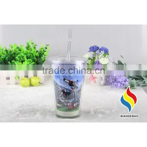 Promotion AS FDA Passed Plastic Double Wall Tumbler thumbnail-1