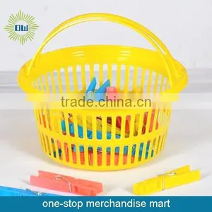 Laundry Basket+24Pcs PP Material Clothes-Peg thumbnail-1