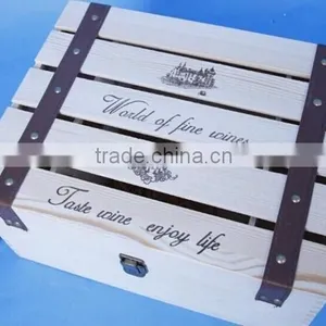 Two Bottles Wood Wine Box thumbnail-4