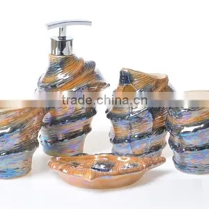 Hand Painting Pearl Glaze Conch Bathroom Fittings Accessories thumbnail-2