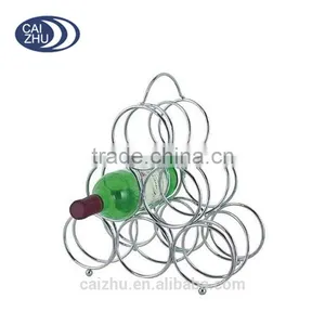 TABLE STAND SIX BOTTLES CHROME WIRE WINE RACK HOLDER STORAGE thumbnail-1