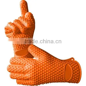 Oven Mitts Anti-slip FDA Standard Silicone Rubber Oven Mitts 100% Silicone Gloves thumbnail-6