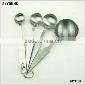 42135 4pcs Stainless Steel Nesting Measuring Cups and Spoons Set thumbnail-1