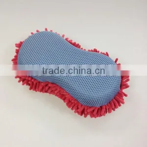 8 Shape Microfiber Chenille Mesh Double Side Car Wash Advertising Sponge thumbnail-1