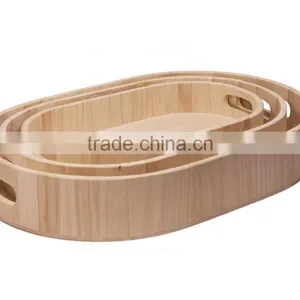 Natural Wood Tray, Custom Wood Serving Tray thumbnail-1