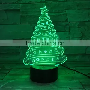 UCHOME 3d Illusion Lamp Christmas Tree Hot Selling Lamp thumbnail-6