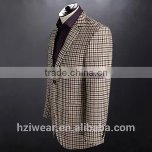 High Quality TR Business Suits/ Italy Style Suits for Men/Grid Styles Functional Buttons on Sleeve thumbnail-2