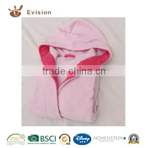 2016 NEW Microfiber Coral Fleece Kid's Bathrobe With Pink Color thumbnail-1