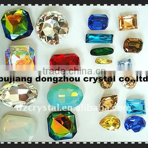 Crystal Component Loose Bead,jewelry Component With Fat Quare Shape thumbnail-5