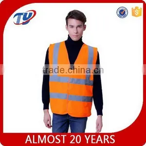 2017 Reflective Tape Red Safety Vest Traffic Orange Ansi thumbnail-1