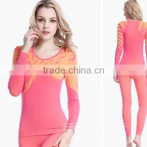 Custom 2016 Cheap New Female Ms Women Fashion Sey Beauty Care Thin Seamless Thermal Underwear Set Body Shaping Autumn Winter Lon thumbnail-5