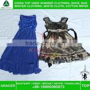 Importers Ladies Silk Dress Cream Quality Used Clothing For Europe Style thumbnail-2