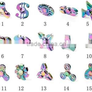 New Design Rainbow Color Hand Fridget Spinners Dazzle Color Metal Finger Spinners Toys Colorful Hand Spinner Relax Toys Gifts thumbnail-3