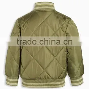 Fashion Zipper Plain Bomber Jacket ,latest Design Kids Padded Bomber Jacket, Quilted Bomber Jacket for Girls thumbnail-4
