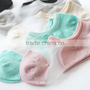 WS-29 Lace Crystal Silk Boat Socks Cat Cotton Sexy for Women Short Socks Afterwards Brand Quality Women Socks thumbnail-6