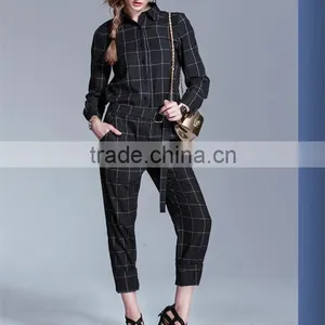 Modern Grid Individual Tooling Women's Leisure Jumpsuit thumbnail-1