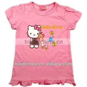 100%Cotton Girls Short Sleeve Children Tshirt thumbnail-1
