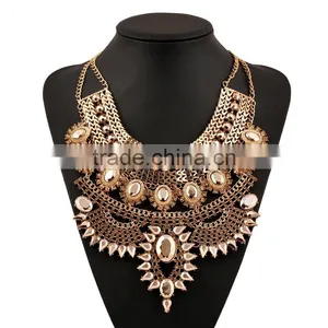Wholesale Chunky Statement Necklace in China Crystal Jewelry Diamond Jewellry thumbnail-3