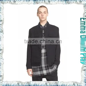 2016 Simple Design Stylish Style Men Regular Fit Black Denim Jacket Wholesale thumbnail-1