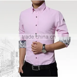 The Groom Long Sleeve Shirt in Spring and Summer Youth Han Edition Cultivate One's Morality Leisure Pure Color thumbnail-1