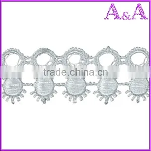 New Fashion Chemical Lace / Guipure Lace / Cupion Lace Fabric Hot Selling Blue Color Nylon Guipure Lace Fabric thumbnail-4