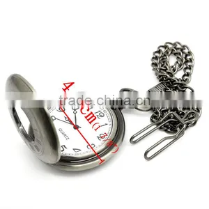 Bulk Sale Cheap Ound Gunmetal Roman Numerals Carved Pocket Watches thumbnail-3