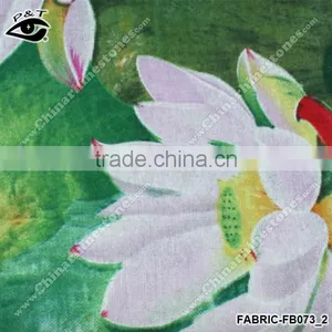 Chinese Style Fabric Lotus Printed Cotton Linen Fabric Fo Cloth Househoud thumbnail-4