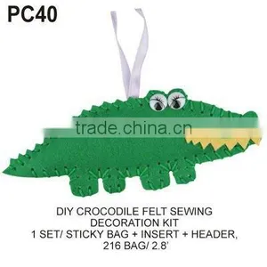 (PC40) DIY CROCODILE FELT SEWING DECORATION KIT Nonwoven Fabric thumbnail-1