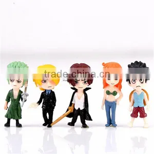 Hot Japanese Anime Figure One Piece Action Figure Mini PVC Figure Set of 5pcs thumbnail-1