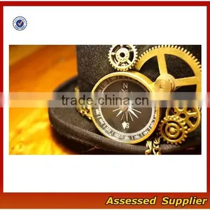 XJ01151 Custom Wool Felt Hat Fashion Steampunk Wool Felt Top Hat thumbnail-3