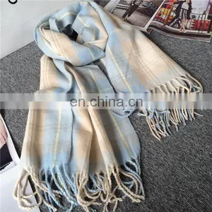 New Autumn And Winter Cashmere Scarf Magic Color Plaid Print Scarf thumbnail-5