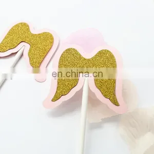 Angel Wings Cupcake Topper Bridal Shower Birthday Party Cupcake Toppers thumbnail-5