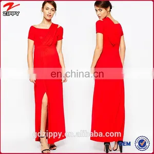 Maxi Dress With One Shoulder Sexy Mermaid Maternity Wedding Dresses thumbnail-1