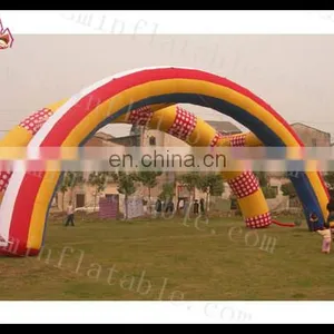 Inflatable Rainbow Colorful Double Arch/Gantry 6x4M thumbnail-1