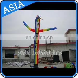 8mH Advertising Yellow Vibe Logo Air Dancer Guy Inflatable for Promotion thumbnail-1