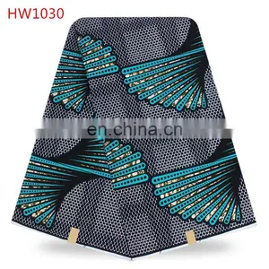 African Wax Prints Fabric Top Quality Hollandis Wax Cotton Fabric thumbnail-2