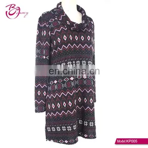 2017 Fall Spandex Turkish Style Plus Size One Piece Digital Printing Ropa Mujer Tunic for Woman thumbnail-1