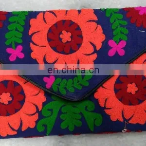 Online Shopping New Fashion Woman Tribal Ethnic Vintage Sujani Embroidery Multicolor Bright Banjara Tote Boho Purse thumbnail-1