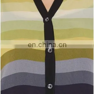 Fashion New Women Clothes Tops Loose Perspective Sexy Sheer Chiffon Collar Neck Strip Print Style Shirts For Women thumbnail-4