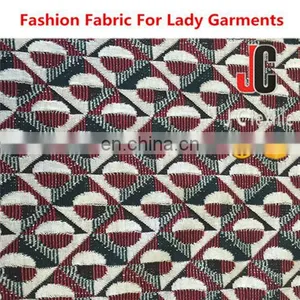 Durable Stretch Fabric Recycled Polyester Rayon Spandex T/R Yarn Dyed Jacquard Stretch Knit Fabric thumbnail-2