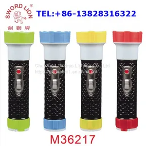 High Quality Metal & ABS Plastic Dry Battery Power Led Flashlight Torch Popular in Africa thumbnail-1