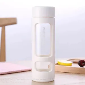 Glass Water Bottle Single Wall With Sleeve 500ml Hot Sale thumbnail-3