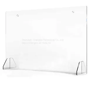 Wholesale High Quality Custom Transparent Acrylic Desk Shield Plexi Glass Foldable Sneeze Guard for School Student Desk thumbnail-5