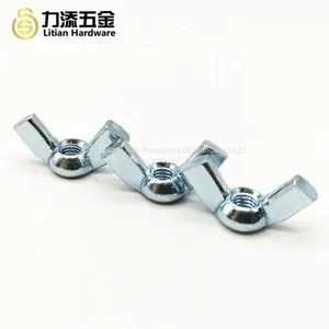 High Quality DIN 315 Mild Steel Polished M5 Black Wing Nut thumbnail-4