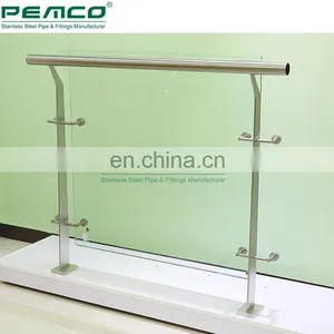 304 316 Inox Interior Balcony Glass Spider Railing Deck Tempered Glass Railing Balustrade thumbnail-2